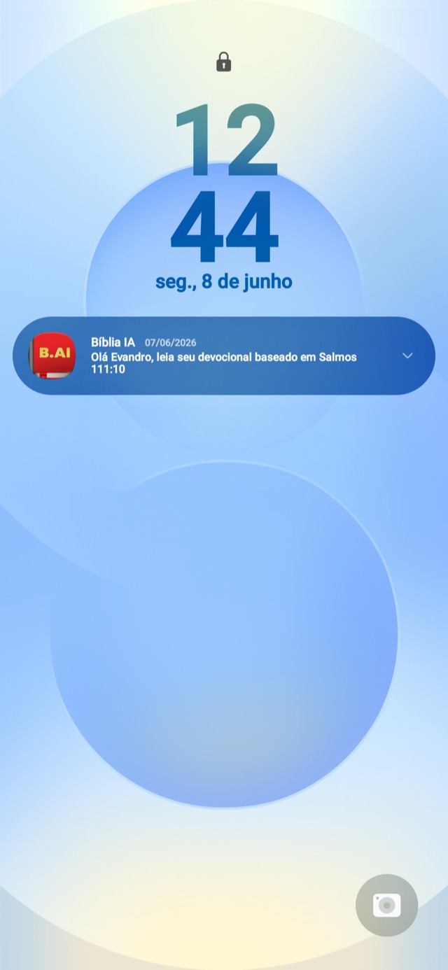 Tela de Lembretes Diários do app Bíblia IA